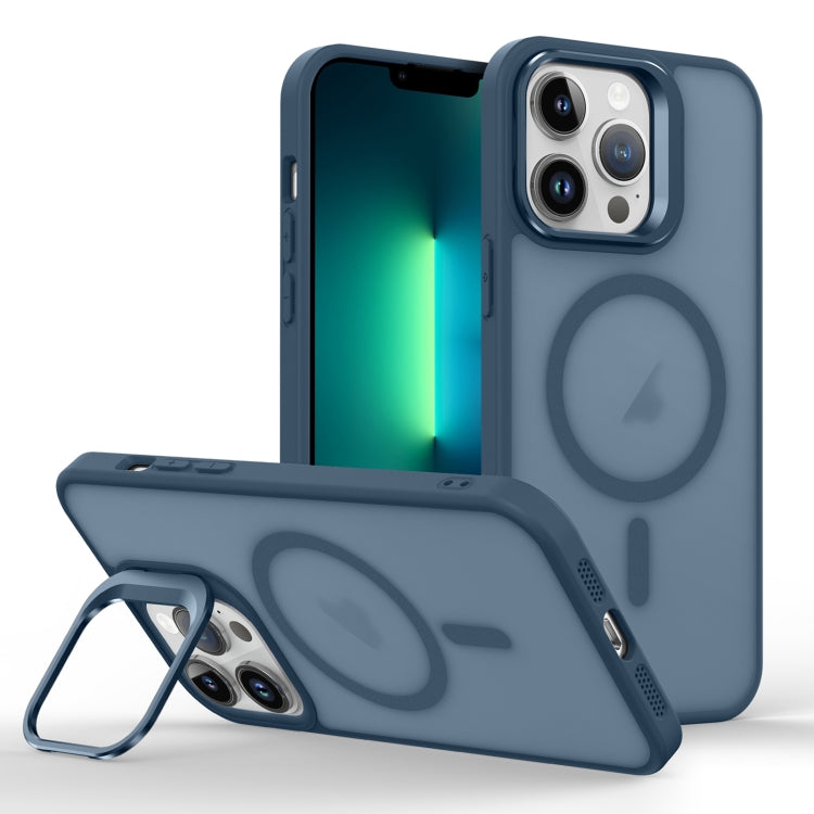 For iPhone 13 Pro Skin Feel Lens Holder Magsafe Phone Case