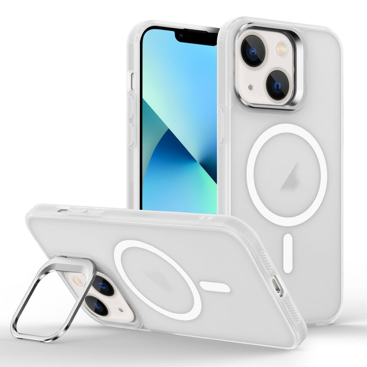 For iPhone 13 mini Skin Feel Lens Holder Magsafe Phone Case