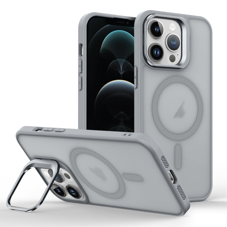 For iPhone 12 Pro Max Skin Feel Lens Holder Magsafe Phone Case