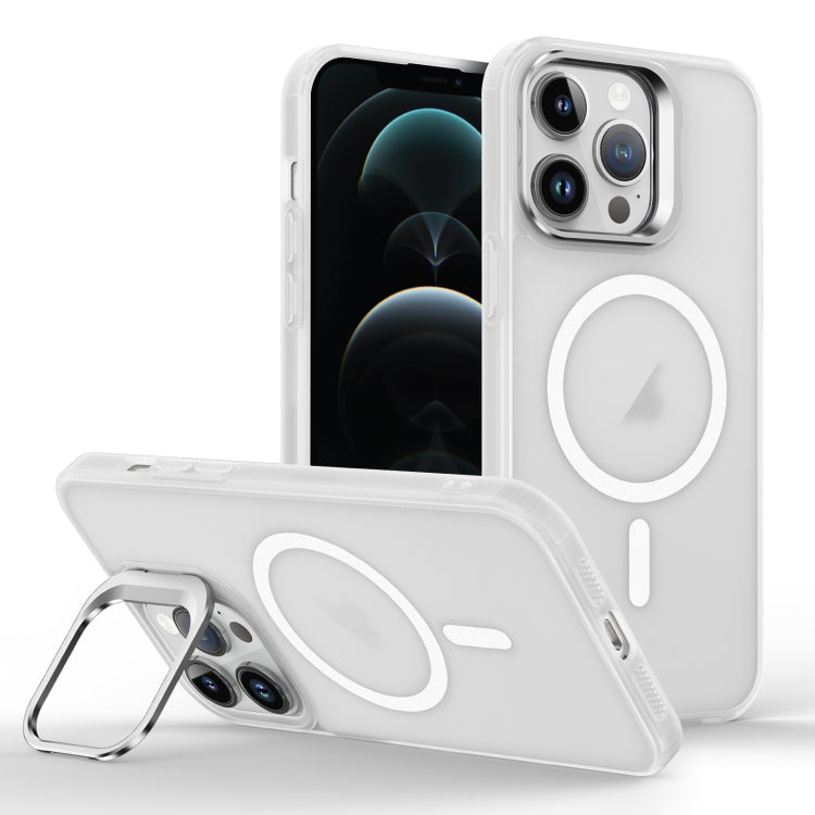 For iPhone 12 Pro Max Skin Feel Lens Holder Magsafe Phone Case
