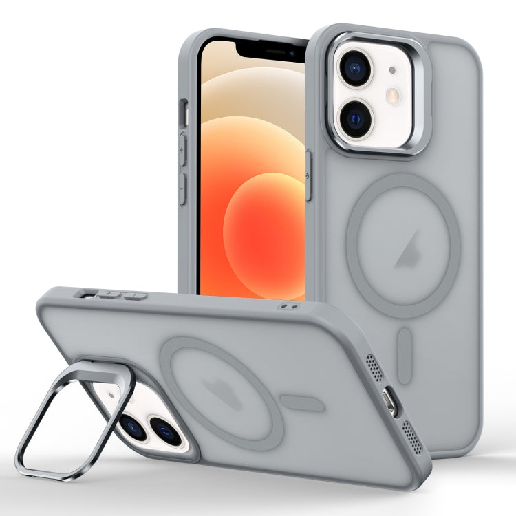 For iPhone 12 mini Skin Feel Lens Holder Magsafe Phone Case