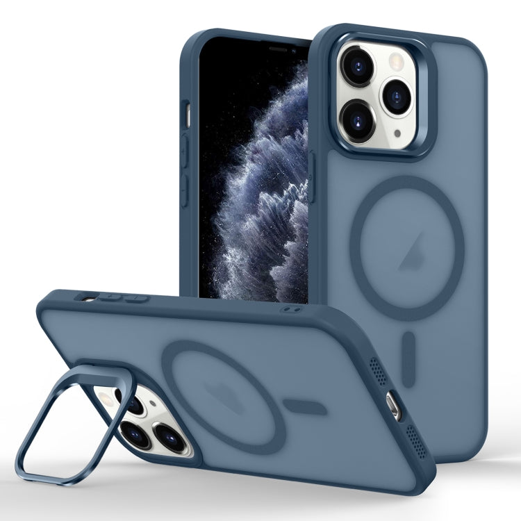For iPhone 11 Pro Max Skin Feel Lens Holder Magsafe Phone Case