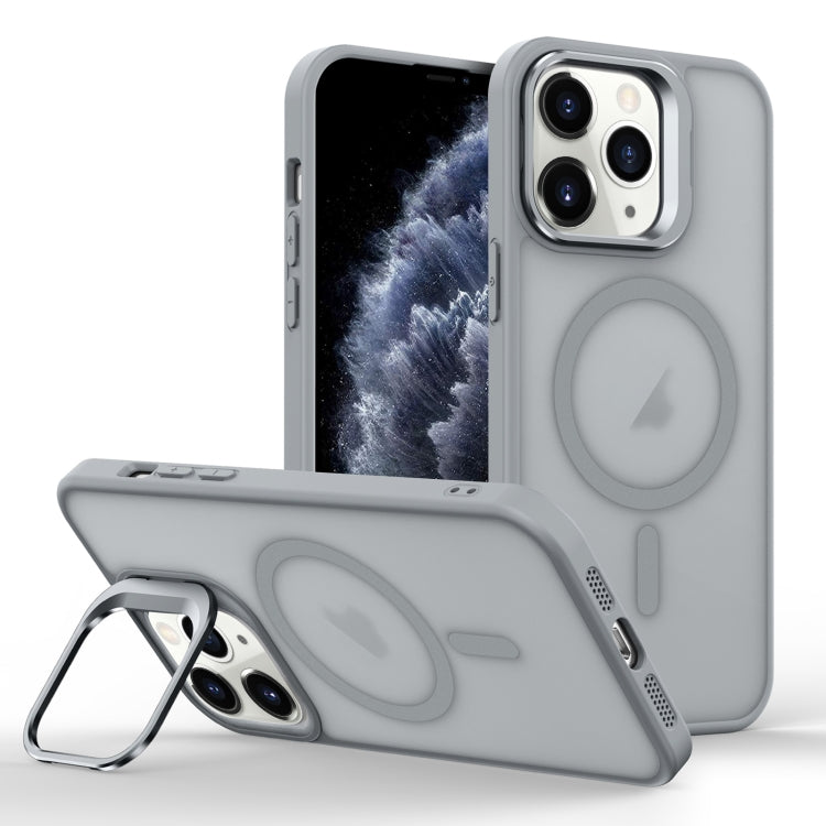 For iPhone 11 Pro Skin Feel Lens Holder Magsafe Phone Case