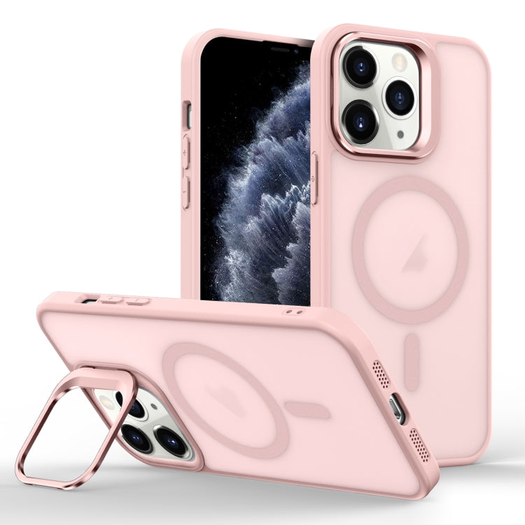 For iPhone 11 Pro Skin Feel Lens Holder Magsafe Phone Case