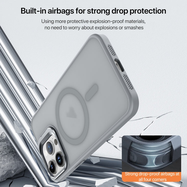 For iPhone 13 Pro Max Skin Feel Lens Holder Magsafe Phone Case