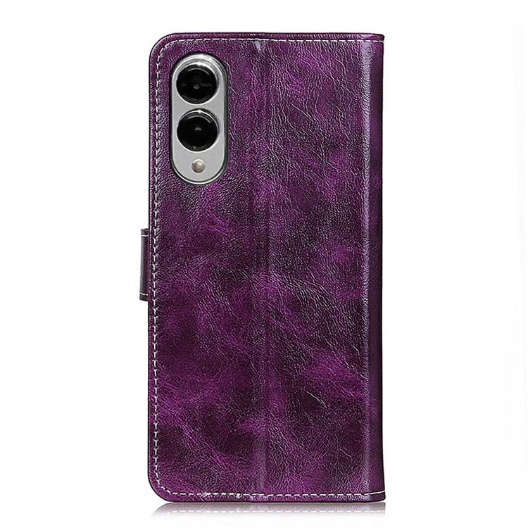 For Samsung Galaxy S25 Edge 5G Retro Crazy Horse Texture Leather Phone Case