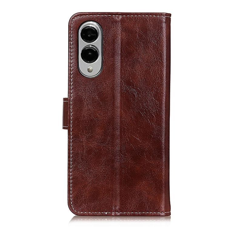For Samsung Galaxy S25 Edge 5G Retro Crazy Horse Texture Leather Phone Case