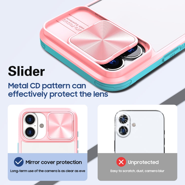 For iPhone 16 Pro Sliding Camshield Acrylic Hybrid TPU Phone Case