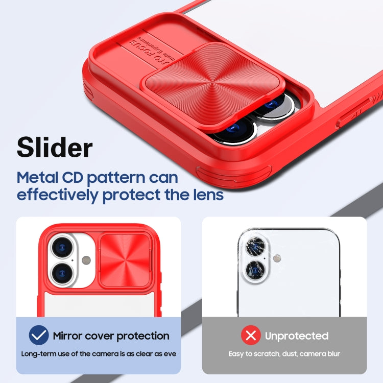 For iPhone 16 Pro Sliding Camshield Acrylic Hybrid TPU Phone Case