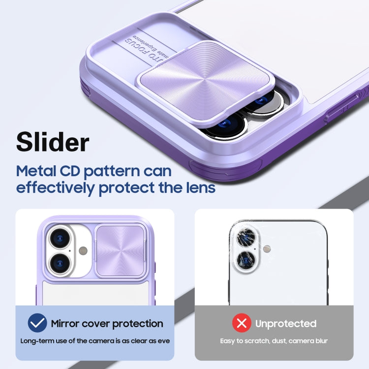 For iPhone 16 Pro Sliding Camshield Acrylic Hybrid TPU Phone Case