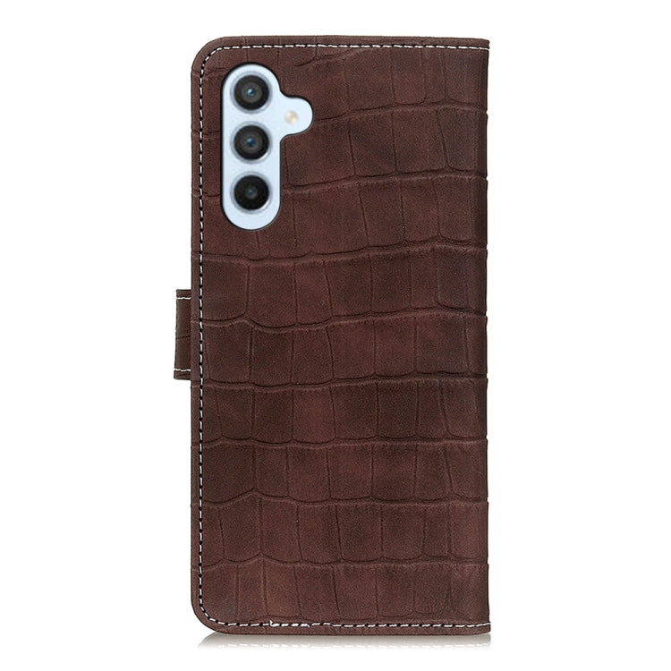 For Samsung Galaxy S24 FE 5G Magnetic Crocodile Texture Leather Phone Case