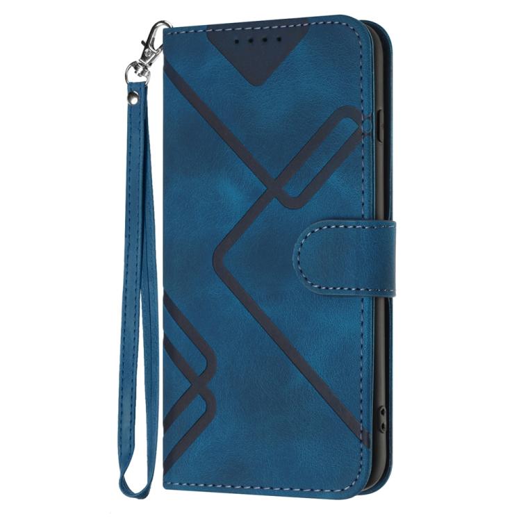 For Redmi Note 14 4G 164.84mm Line Pattern Skin Feel Leather Phone Case