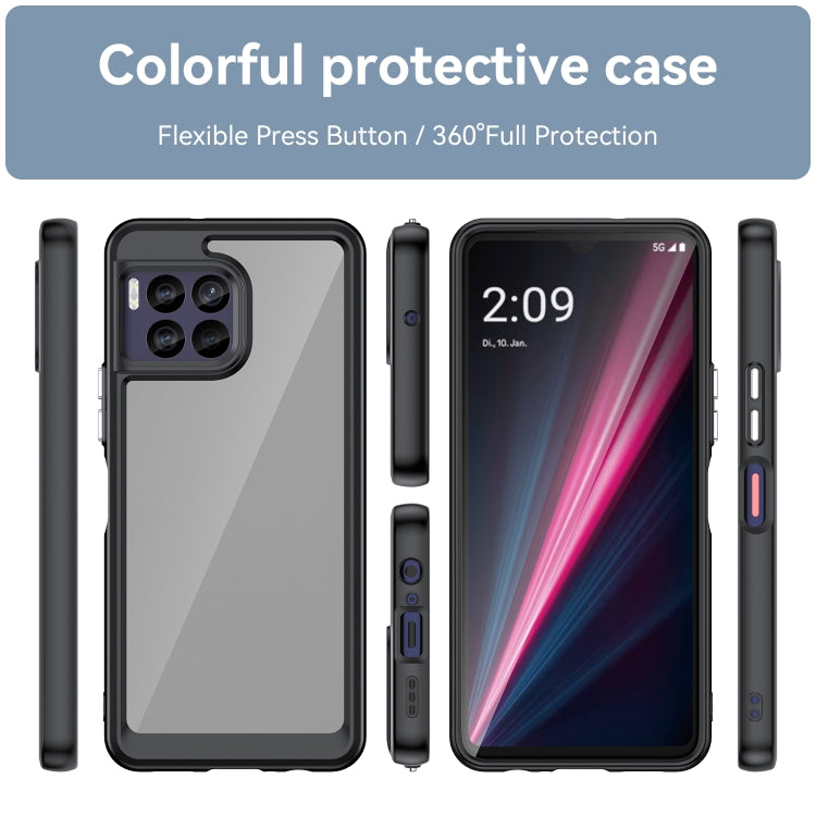 For T-Mobile REVVL 7 Pro 5G Colorful Series Acrylic Hybrid TPU Phone Case