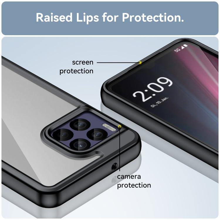 For T-Mobile REVVL 7 Pro 5G Colorful Series Acrylic Hybrid TPU Phone Case