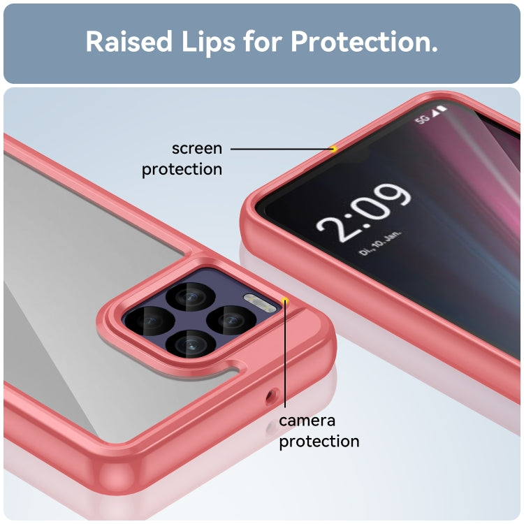 For T-Mobile REVVL 7 Pro 5G Colorful Series Acrylic Hybrid TPU Phone Case