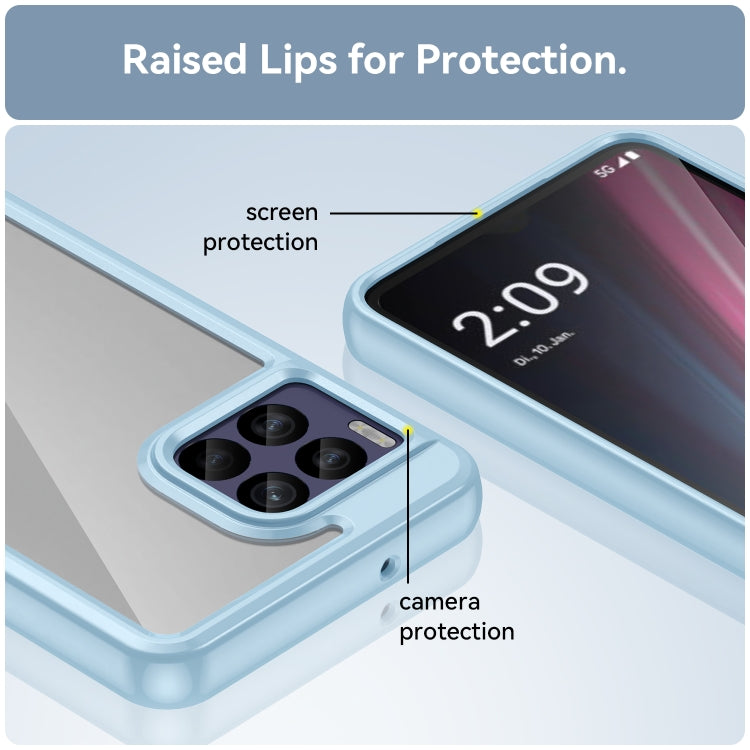 For T-Mobile REVVL 7 Pro 5G Colorful Series Acrylic Hybrid TPU Phone Case