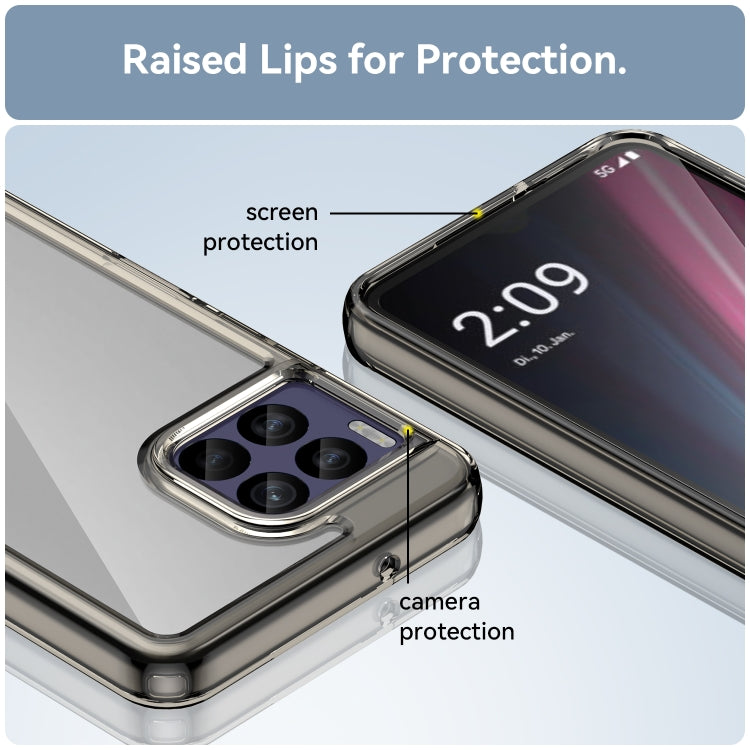 For T-Mobile REVVL 7 Pro 5G Colorful Series Acrylic Hybrid TPU Phone Case