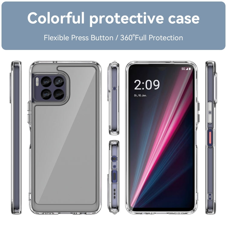 For T-Mobile REVVL 7 Pro 5G Colorful Series Acrylic Hybrid TPU Phone Case
