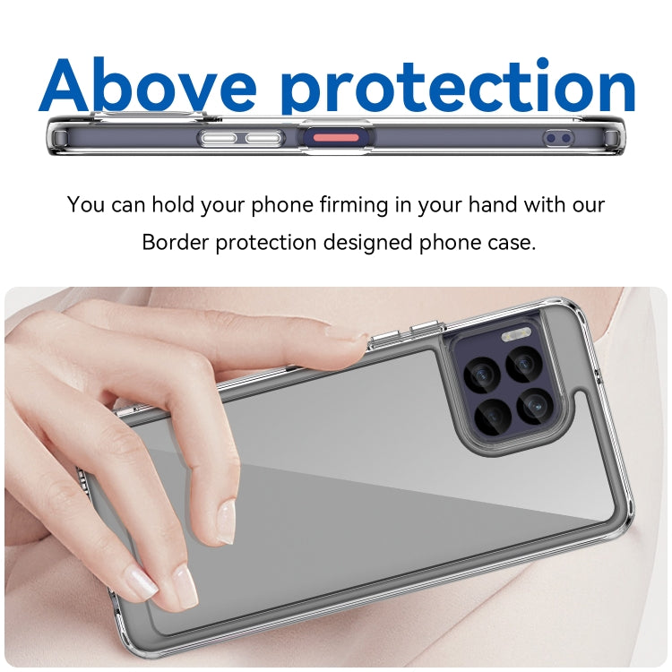 For T-Mobile REVVL 7 Pro 5G Colorful Series Acrylic Hybrid TPU Phone Case