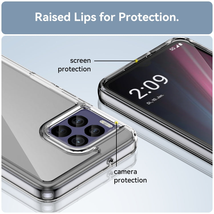 For T-Mobile REVVL 7 Pro 5G Colorful Series Acrylic Hybrid TPU Phone Case