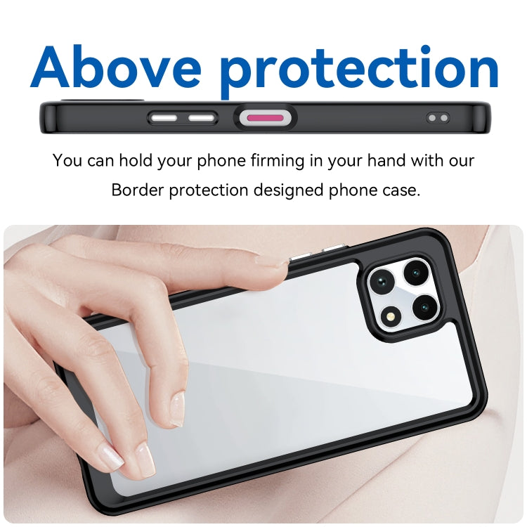 For T-Mobile REVVL 7 5G Colorful Series Acrylic Hybrid TPU Phone Case