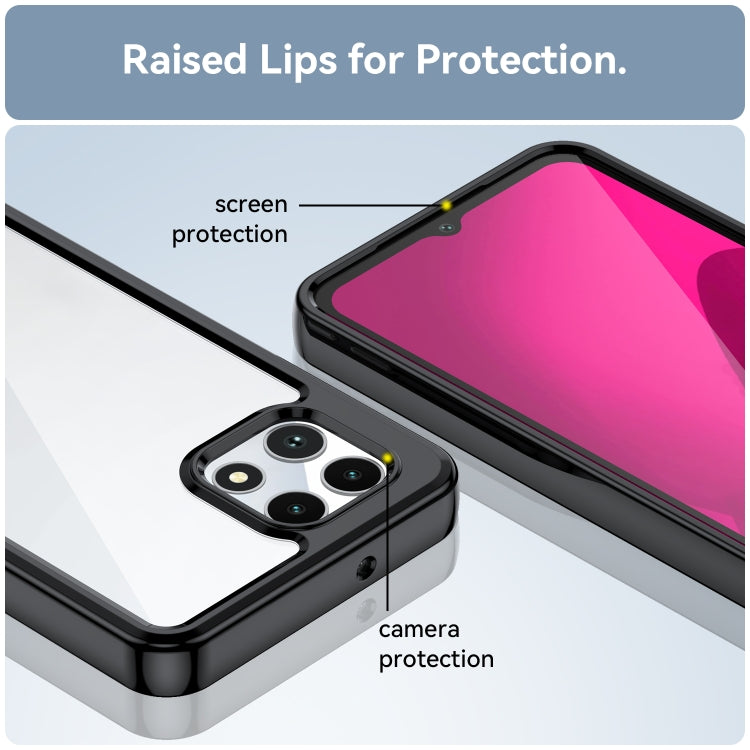For T-Mobile REVVL 7 5G Colorful Series Acrylic Hybrid TPU Phone Case