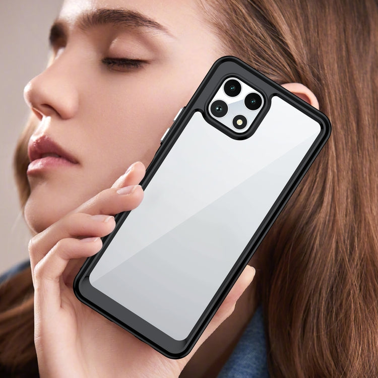 For T-Mobile REVVL 7 5G Colorful Series Acrylic Hybrid TPU Phone Case