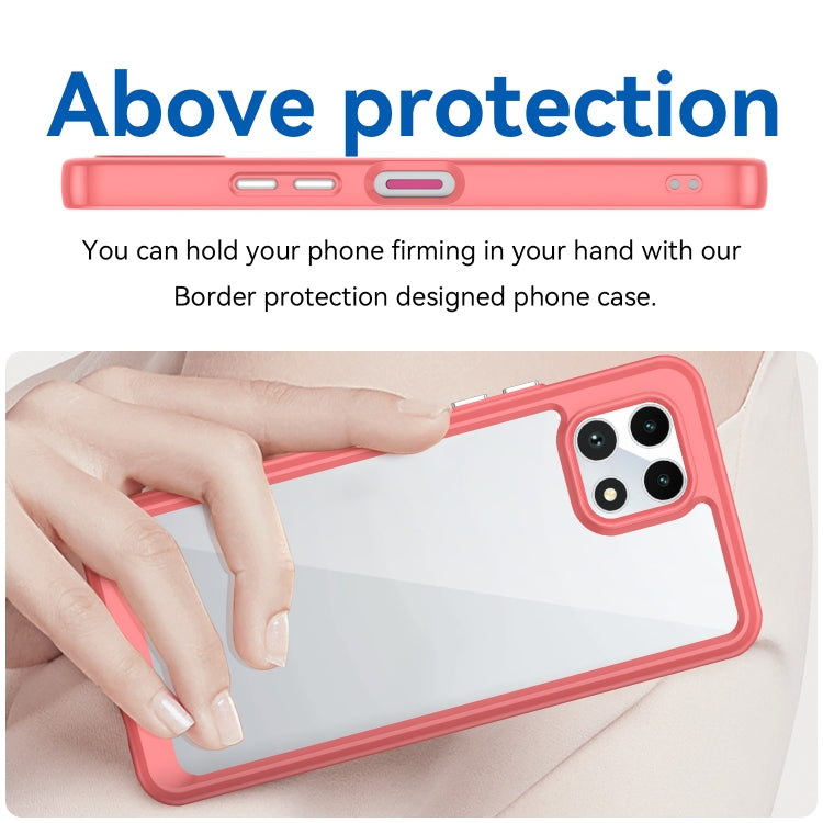 For T-Mobile REVVL 7 5G Colorful Series Acrylic Hybrid TPU Phone Case