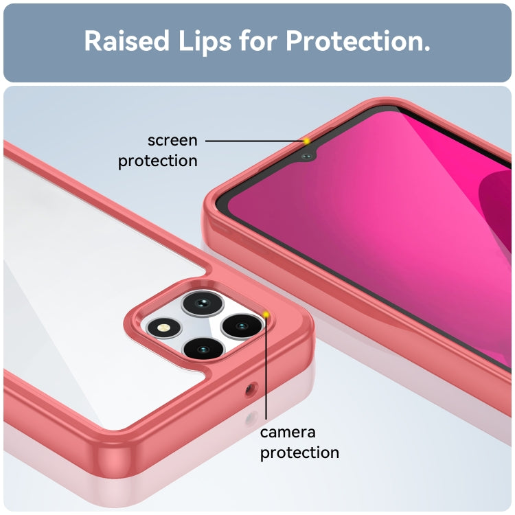 For T-Mobile REVVL 7 5G Colorful Series Acrylic Hybrid TPU Phone Case