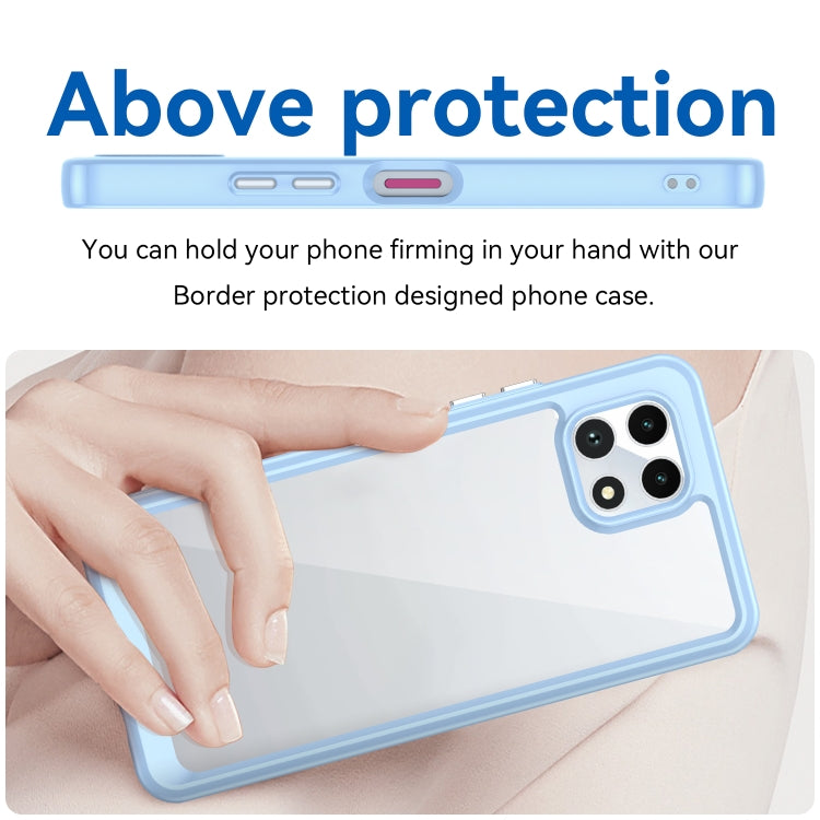 For T-Mobile REVVL 7 5G Colorful Series Acrylic Hybrid TPU Phone Case
