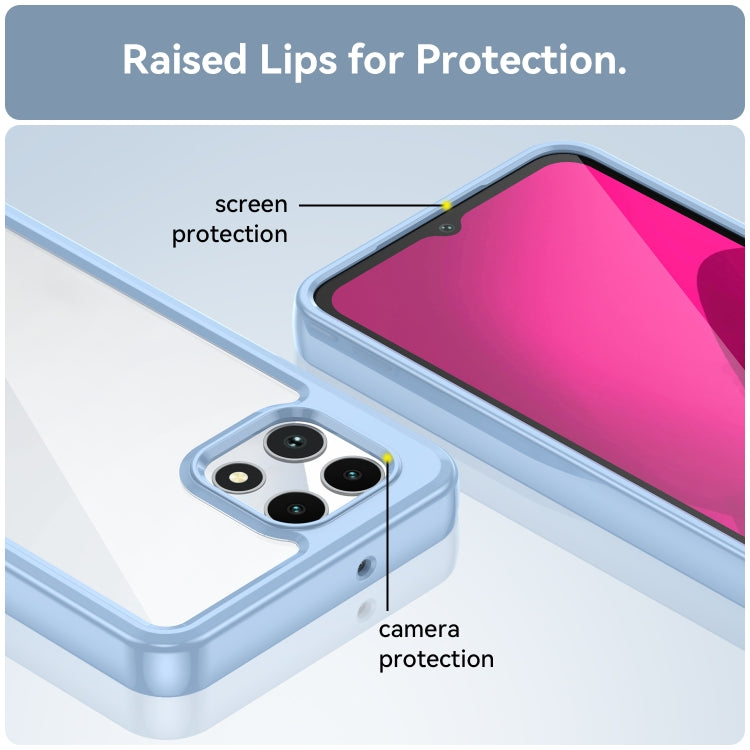 For T-Mobile REVVL 7 5G Colorful Series Acrylic Hybrid TPU Phone Case