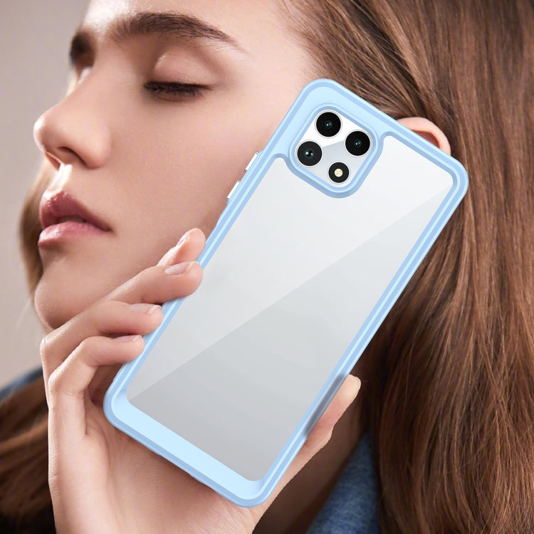 For T-Mobile REVVL 7 5G Colorful Series Acrylic Hybrid TPU Phone Case