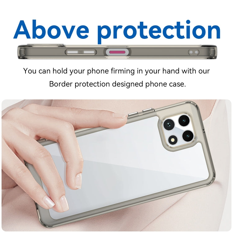 For T-Mobile REVVL 7 5G Colorful Series Acrylic Hybrid TPU Phone Case