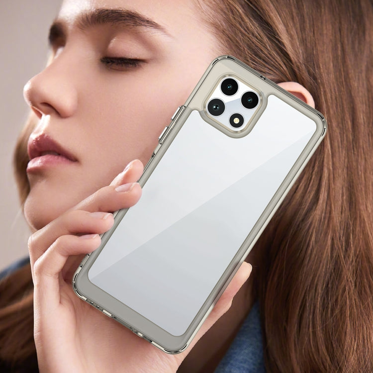 For T-Mobile REVVL 7 5G Colorful Series Acrylic Hybrid TPU Phone Case