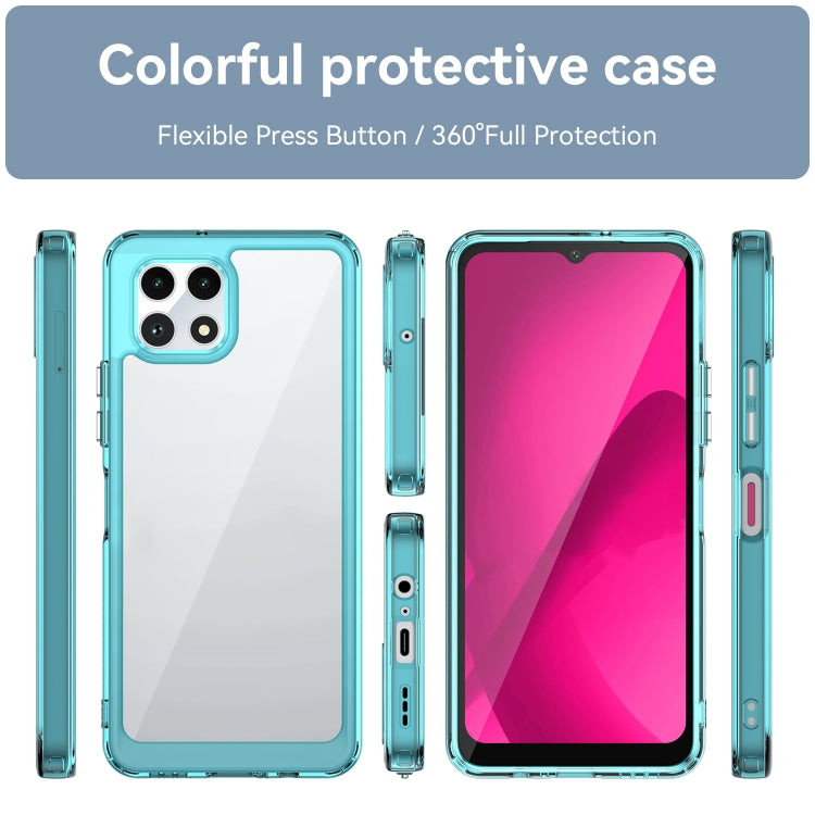 For T-Mobile REVVL 7 5G Colorful Series Acrylic Hybrid TPU Phone Case