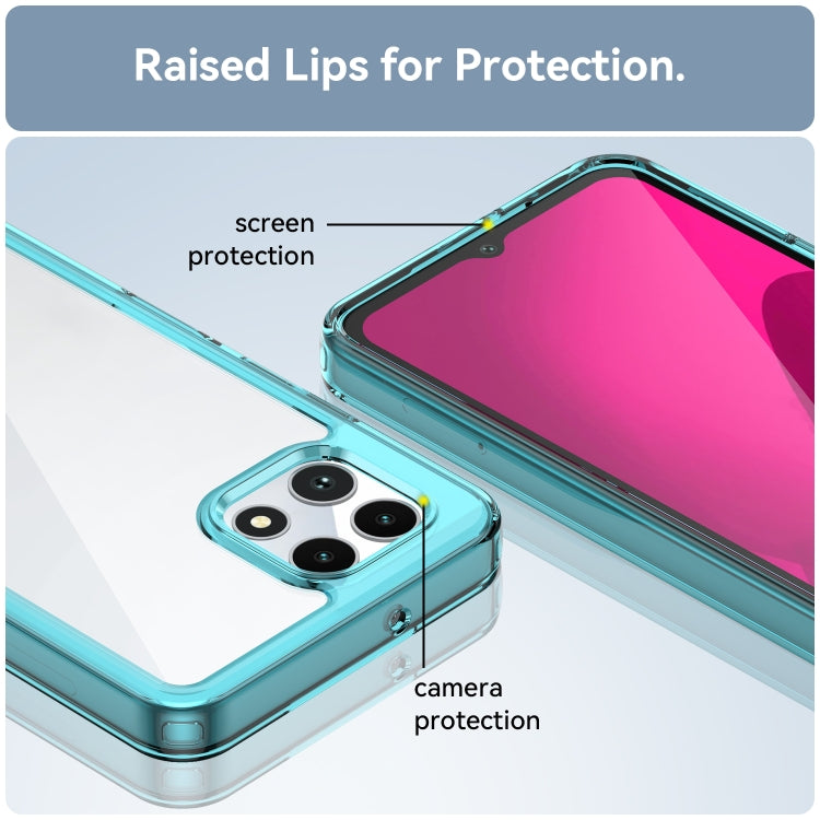 For T-Mobile REVVL 7 5G Colorful Series Acrylic Hybrid TPU Phone Case