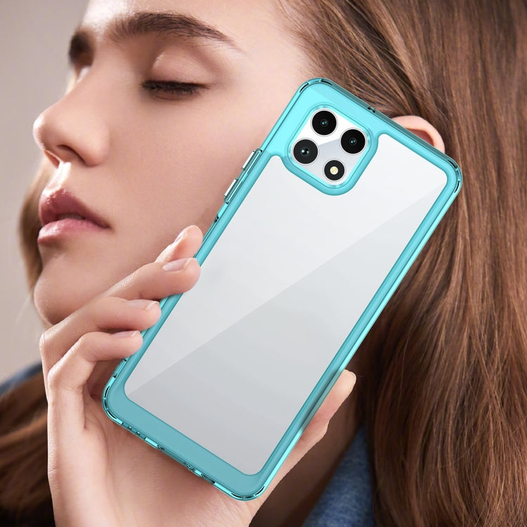 For T-Mobile REVVL 7 5G Colorful Series Acrylic Hybrid TPU Phone Case