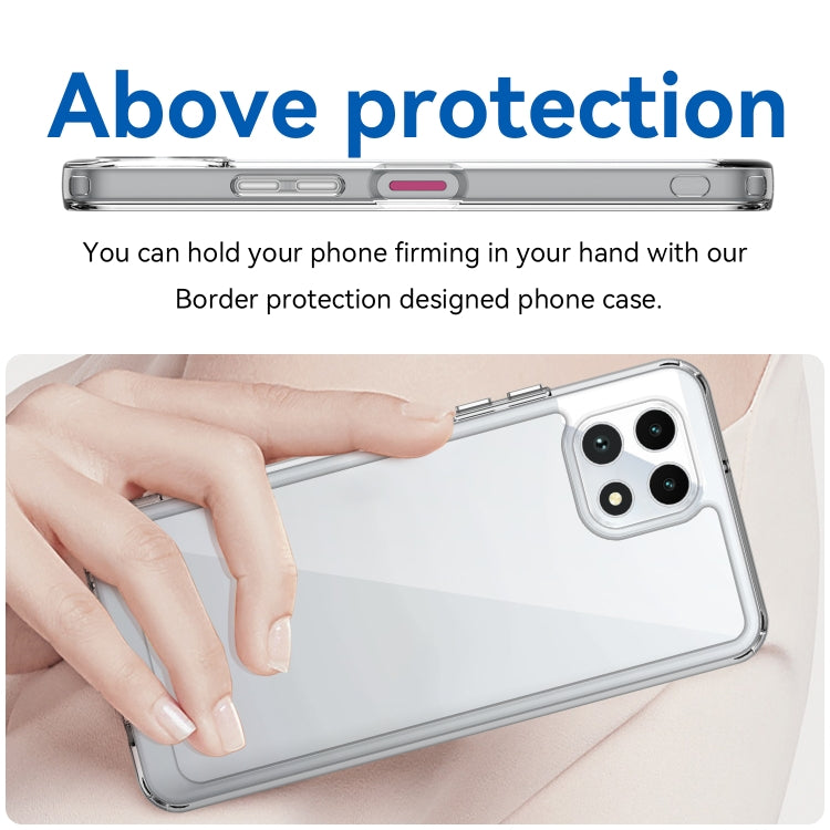 For T-Mobile REVVL 7 5G Colorful Series Acrylic Hybrid TPU Phone Case