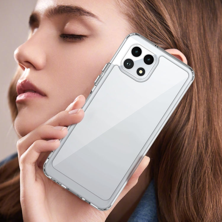 For T-Mobile REVVL 7 5G Colorful Series Acrylic Hybrid TPU Phone Case