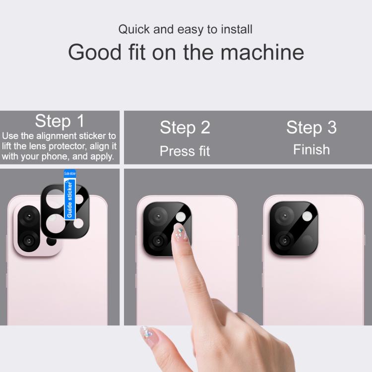 For OnePlus 13T imak Rear Camera Lens Glass Film Black Version