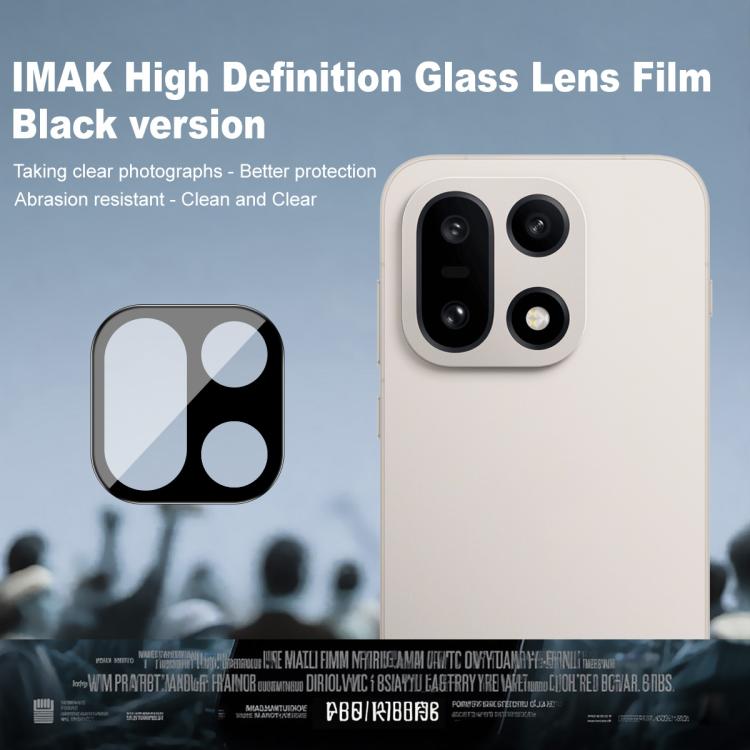 For OnePlus 15 imak Rear Camera Lens Glass Film Black Version