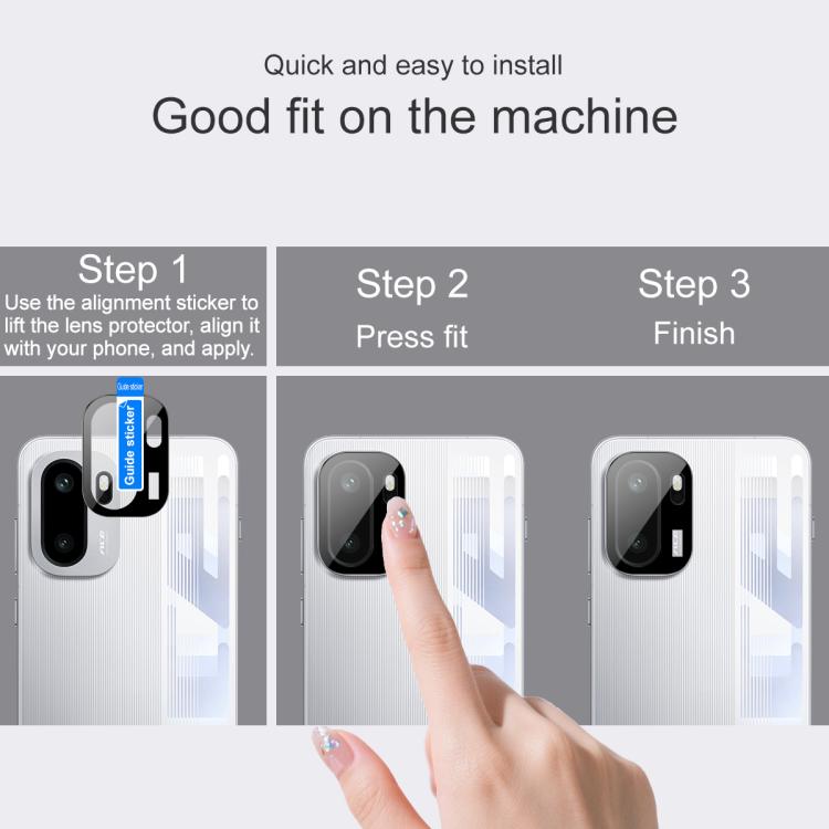 For OnePlus Ace 6 imak Rear Camera Lens Glass Film Black Version