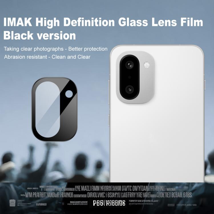 For OnePlus Ace 6T / 15R imak Rear Camera Lens Glass Film Black Version