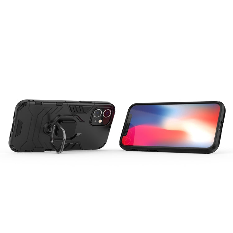 For iPhone 12 mini Shockproof PC + TPU Protective Case with Magnetic Ring Holder