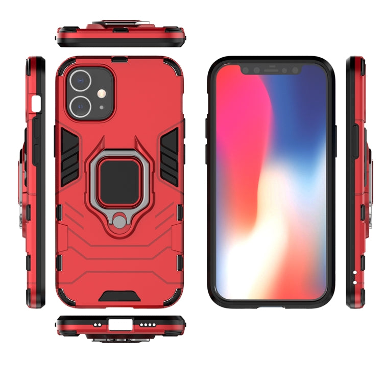 For iPhone 12 mini Shockproof PC + TPU Protective Case with Magnetic Ring Holder