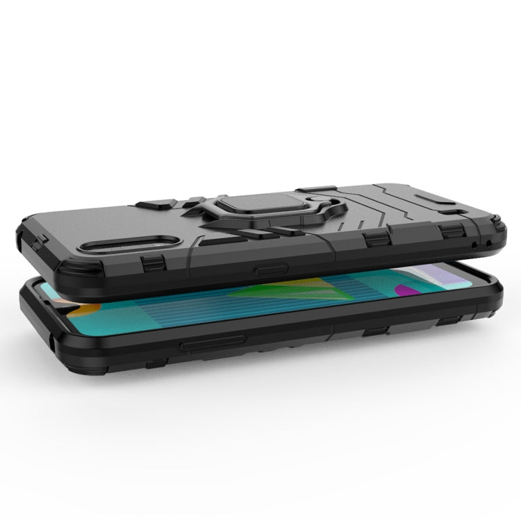For Samsung Galaxy M01 Shockproof PC + TPU Protective Case with Magnetic Ring Holder