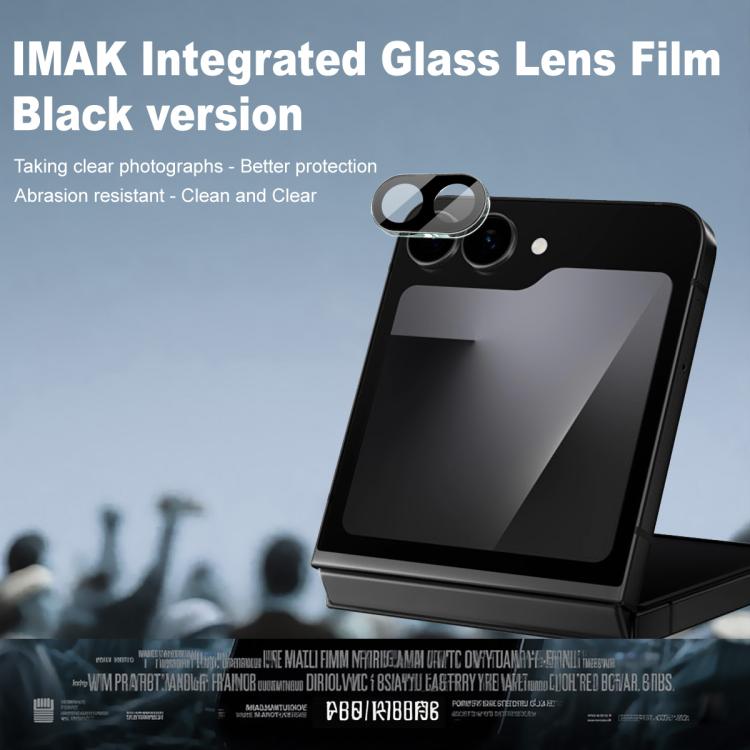 For Samsung Galaxy Z Flip7 FE imak High Definition Integrated Glass Lens Film Black Version