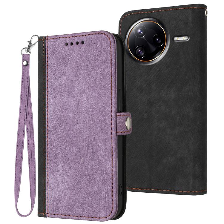 For Redmi K80 Pro / Poco F7 Ultra Side Buckle Double Fold Hand Strap Leather Phone Case