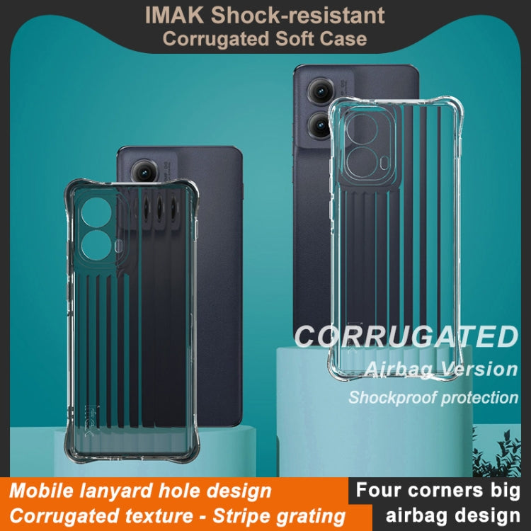 For Motorola Edge 2024 5G IMAK Corrugated Texture Airbag TPU Phone Case