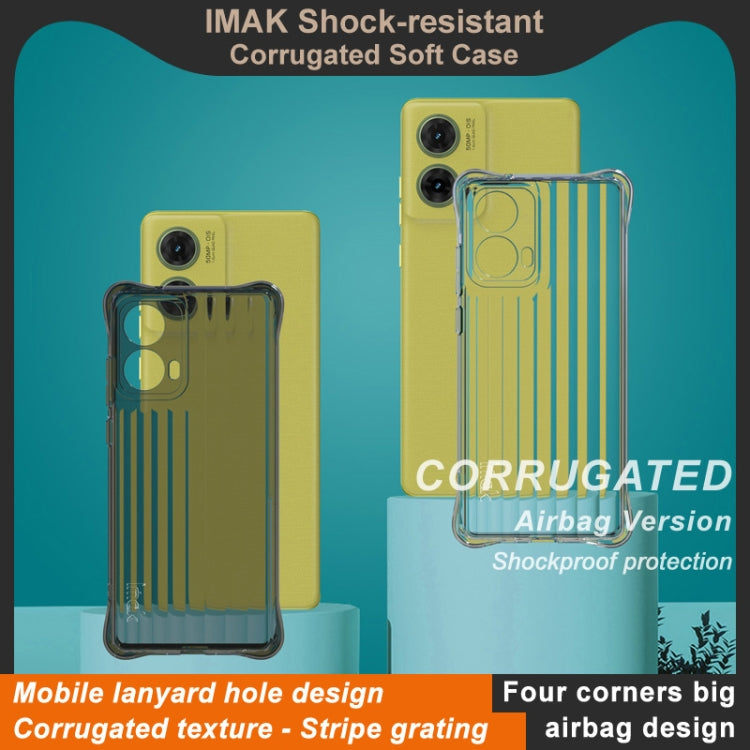 For Motorola Moto S50 Neo 5G IMAK Corrugated Texture Airbag TPU Phone Case